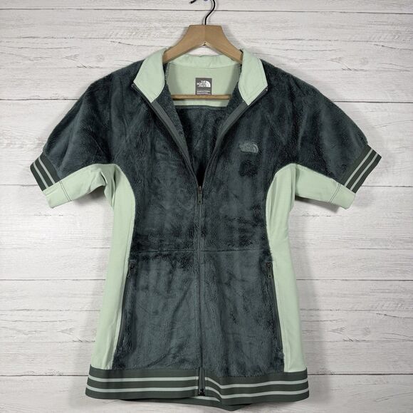 The North Face Women's Size Small Sherpa Fleece Full Zip Short Sleeve Sweatshirt - Picture 1 of 5